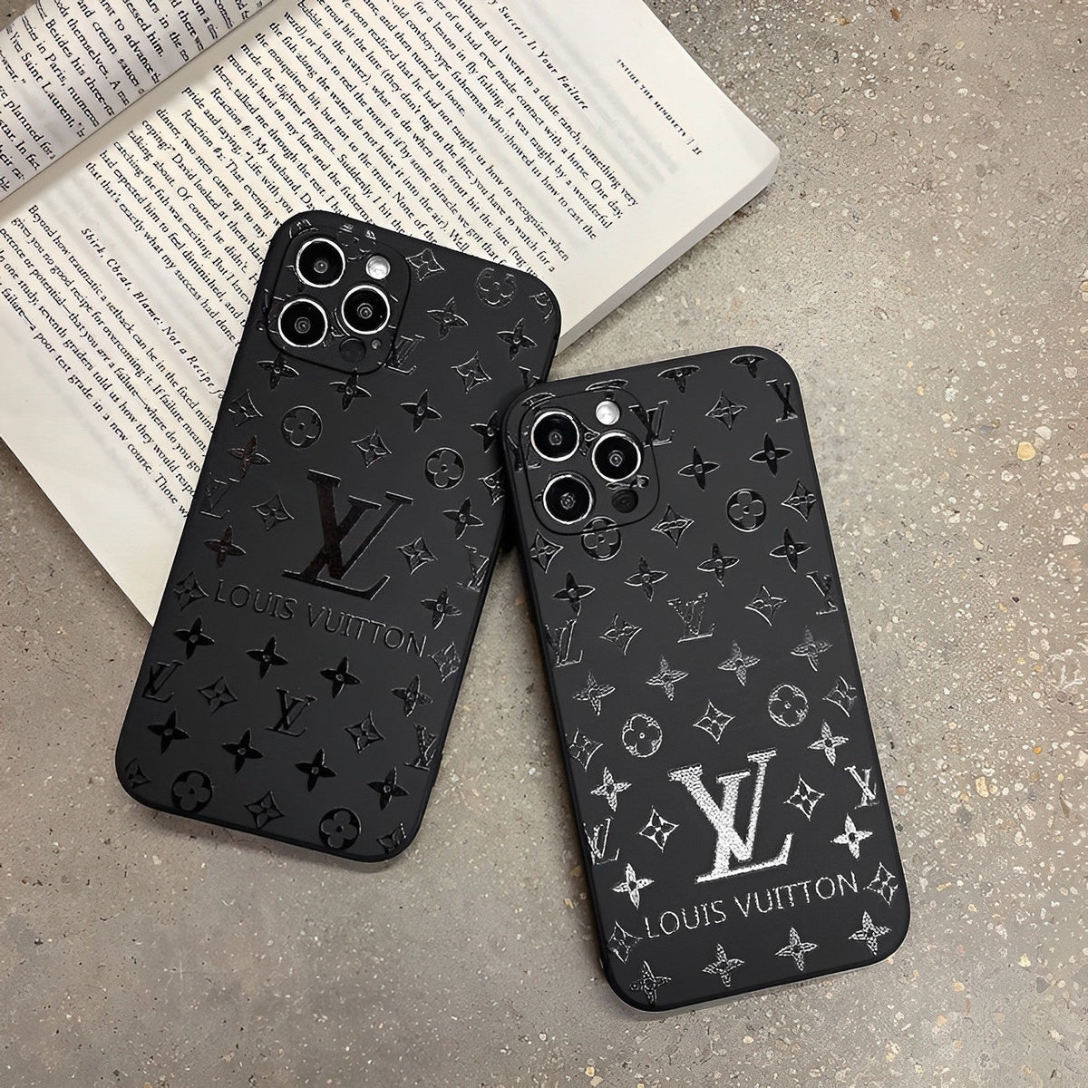 Premium Monogram Leather Case for iPhone 12-18 Pro & Pro Max