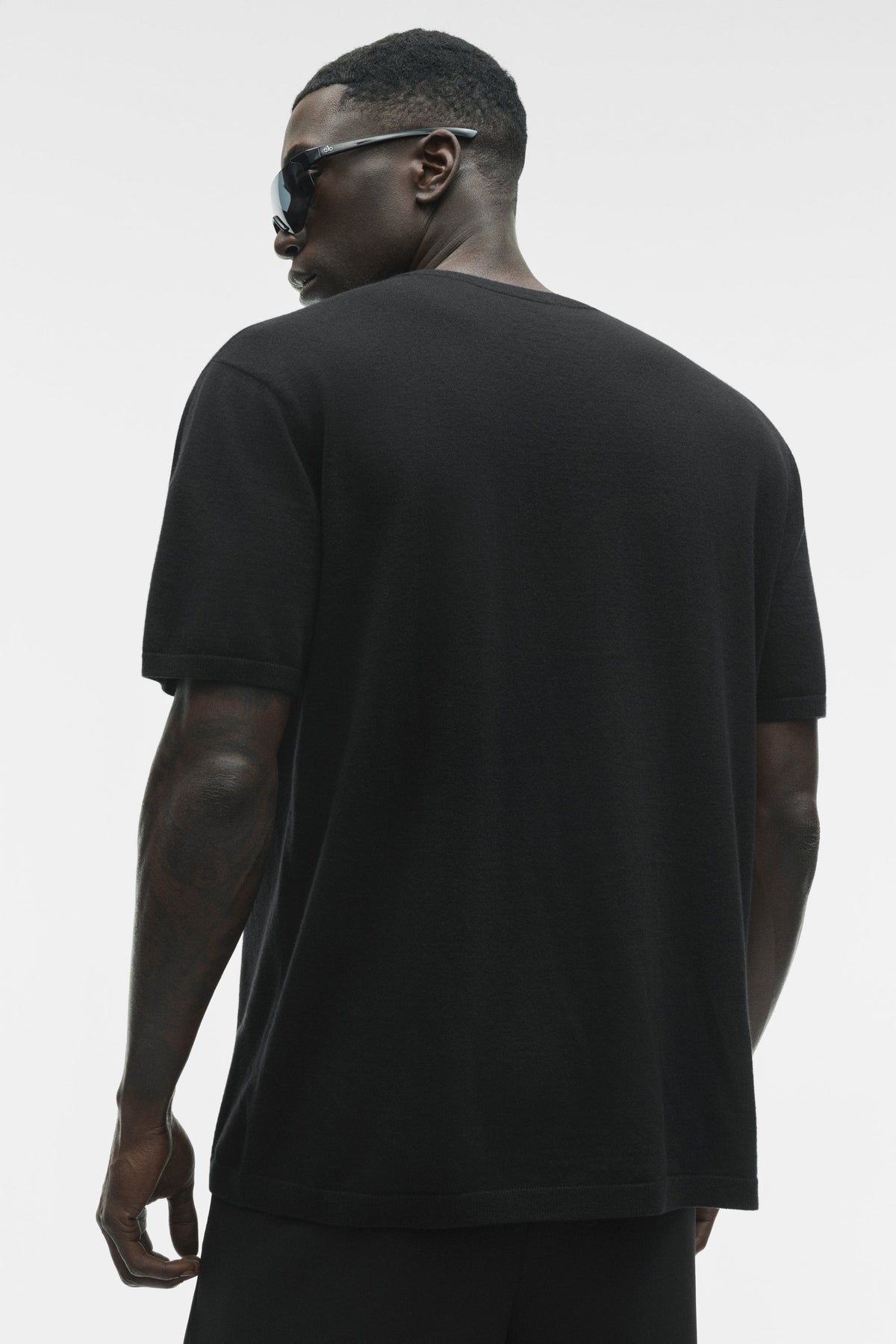 Cotton Cashmere Ever Soft Short Sleeve Crew - Black