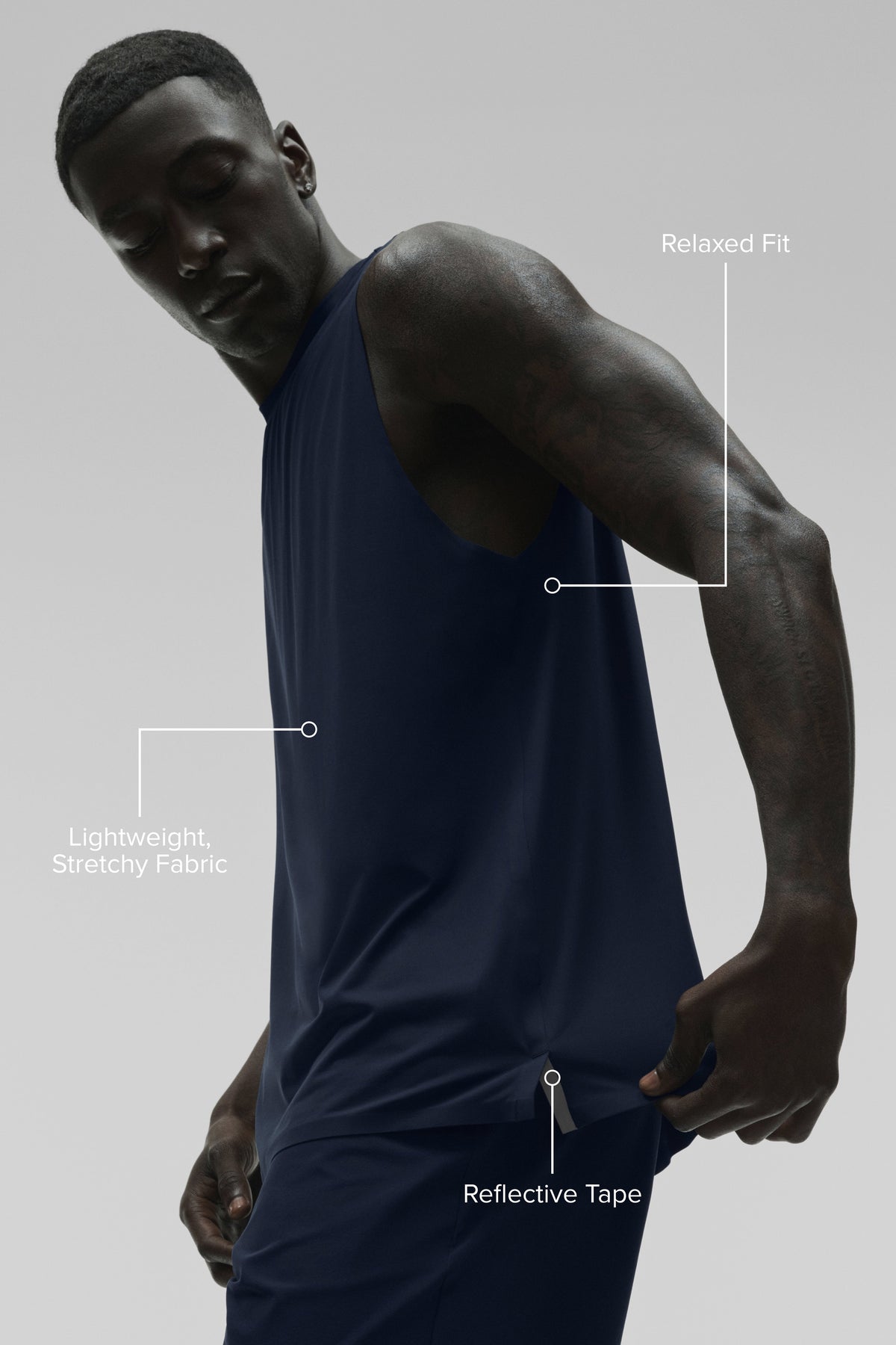 Idol Muscle Tank - Navy