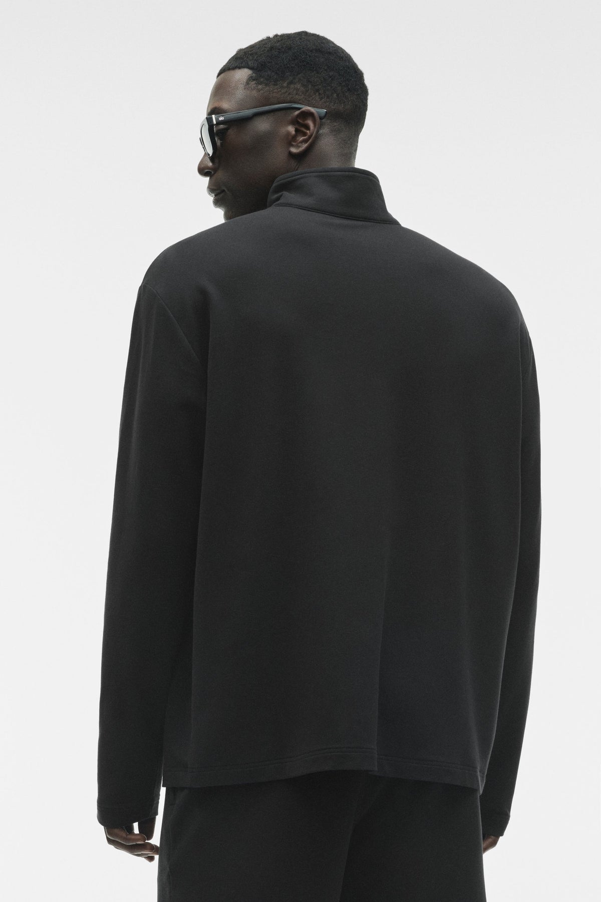 Double Take Long Sleeve 1/4 Zip - Black