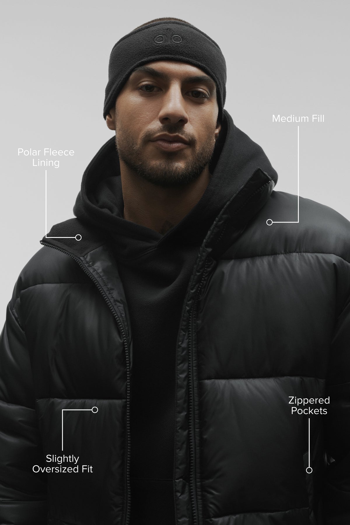 Cold Front Puffer Jacket - Black