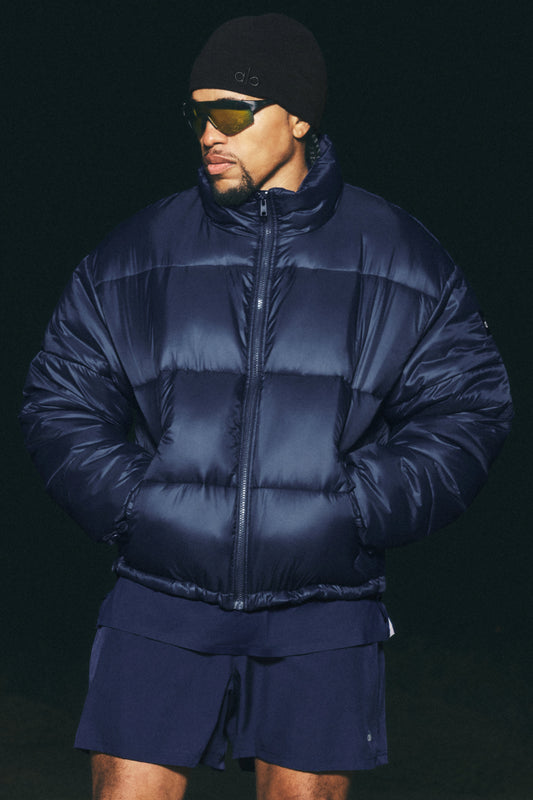 Cold Front Puffer Jacket - Navy