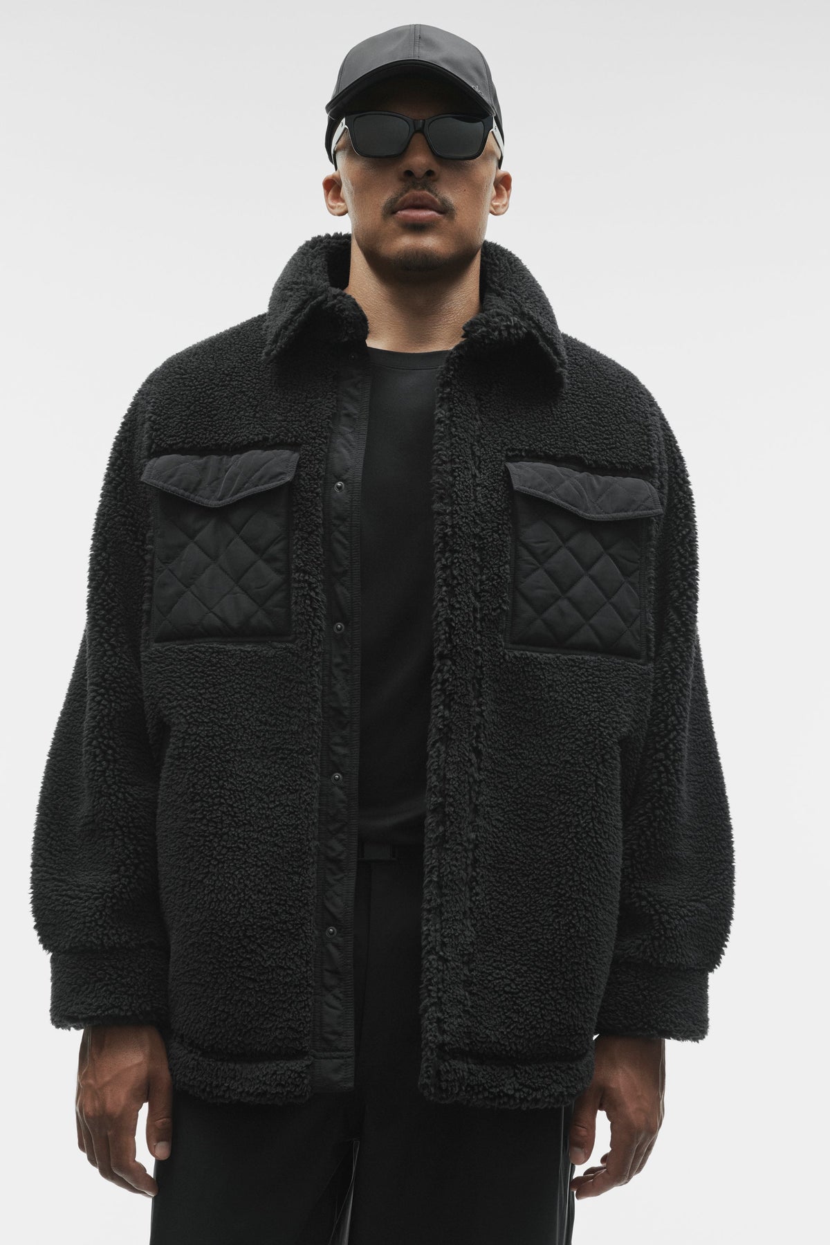 Sherpa Edge Shacket - Black