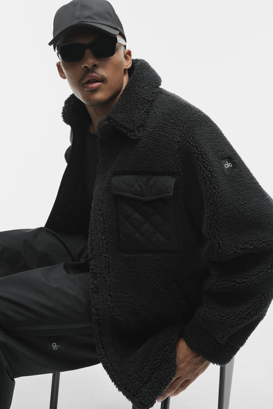 Sherpa Edge Shacket - Black