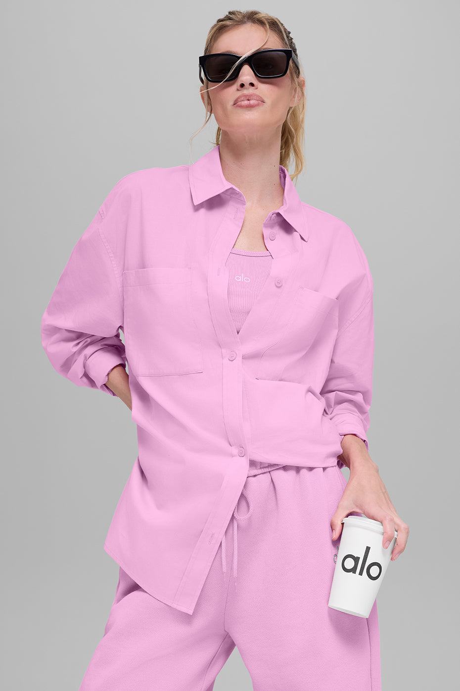 Cotton Real Deal Button Up Long Sleeve - Candy Heart Pink